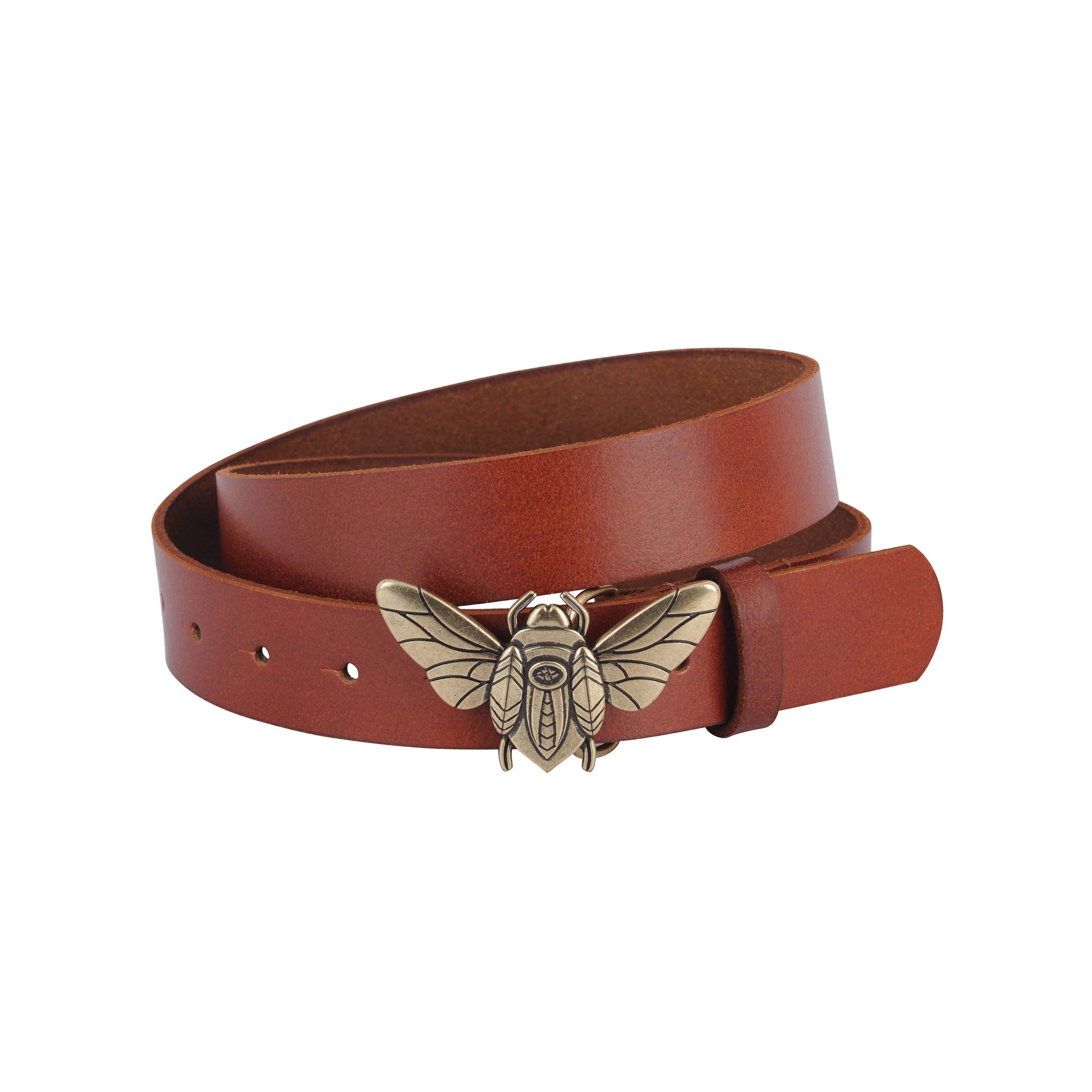 Bee Buckle Leather Belt