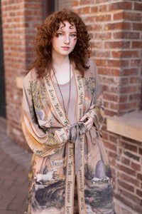 Friendship Love and Truth Vintage Wash Duster Kimono Robe