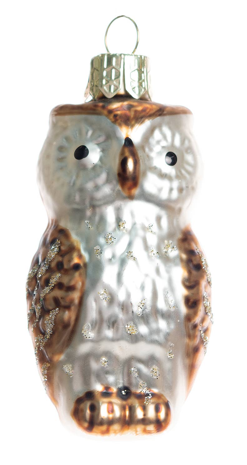 Glass owl ornament