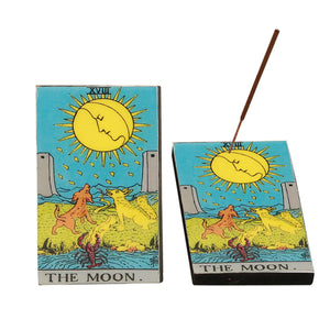 The Moon Tarot Wood Incense Holder