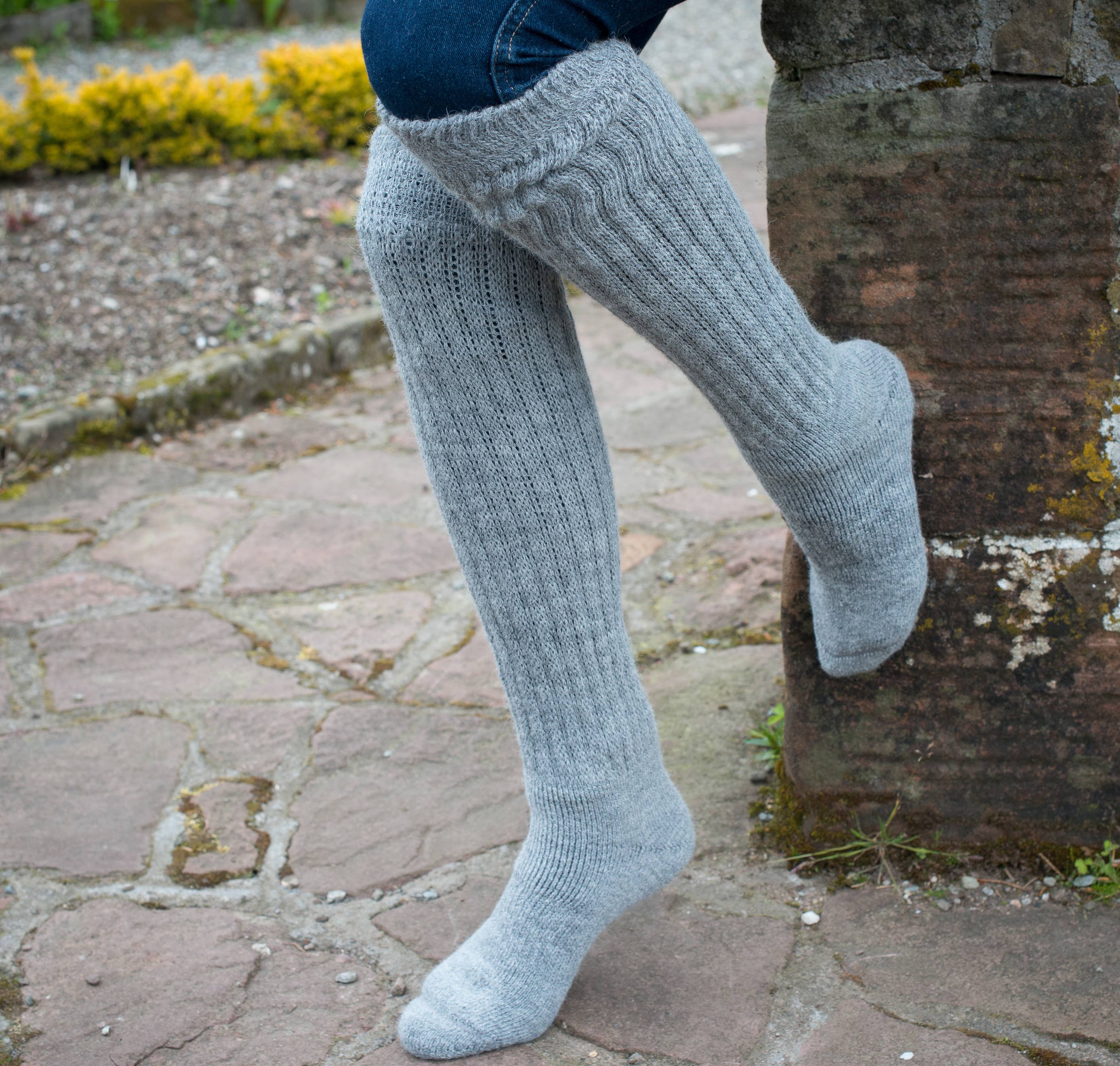 Alpaca Chunky Knee Socks