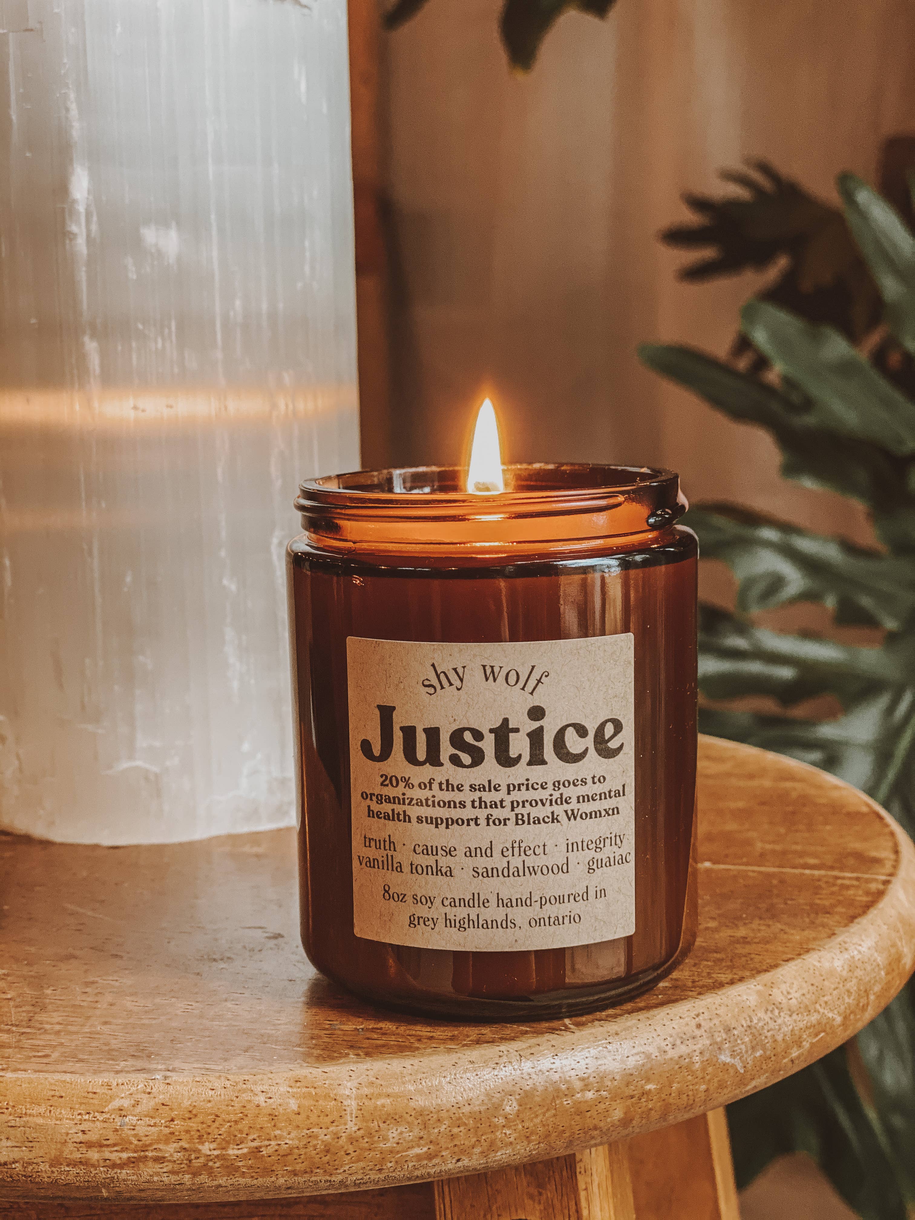 Justice - Shy Wolf Candle