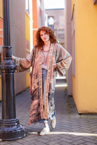 Friendship Love and Truth Vintage Wash Duster Kimono Robe