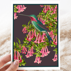 Vintage Hummingbird - Greeting Card