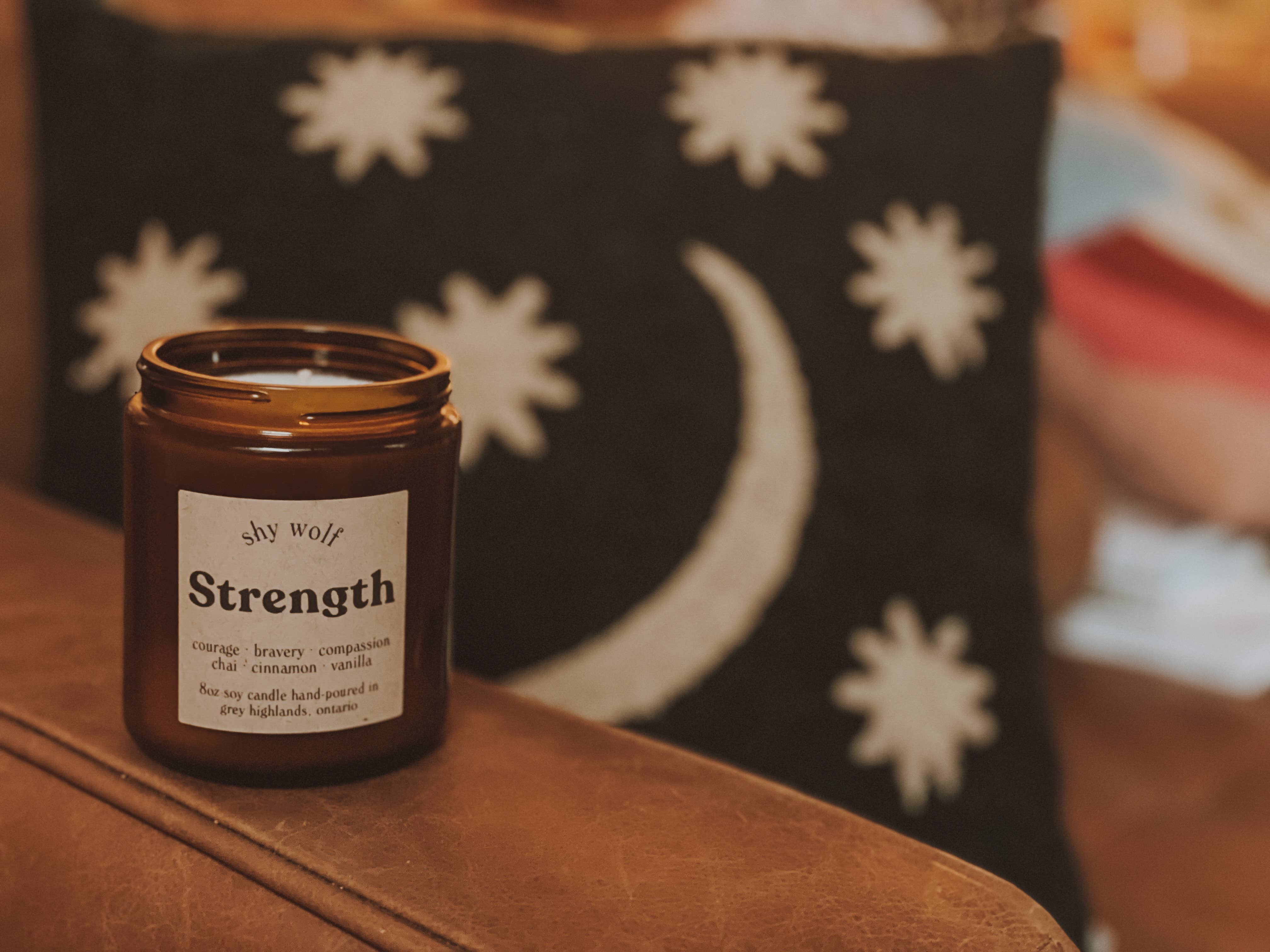 Strength - Shy Wolf Candle