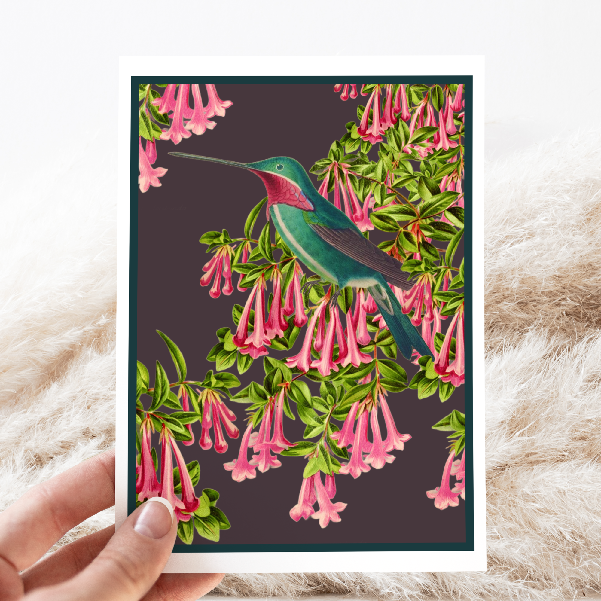 Vintage Hummingbird - Greeting Card