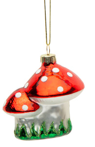 Glass Mushroom Ornament