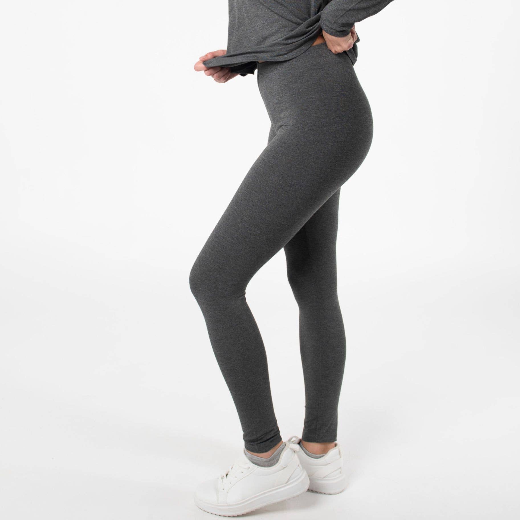 Bamboo Suri Leggings - Heather Charcoal