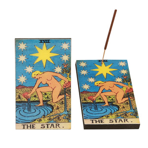 The Star Tarot Wood Incense Holder