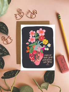 Grow Your Heart - Greeting Card