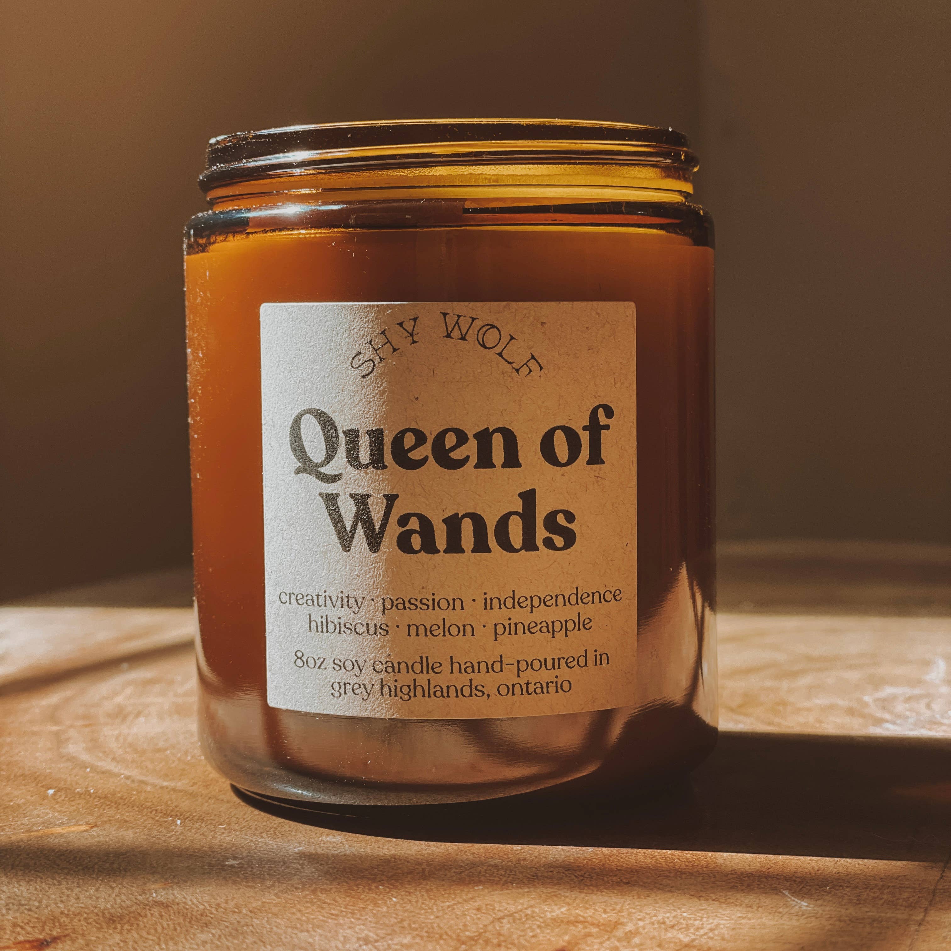 Queen of Wands - Shy Wolf Candle