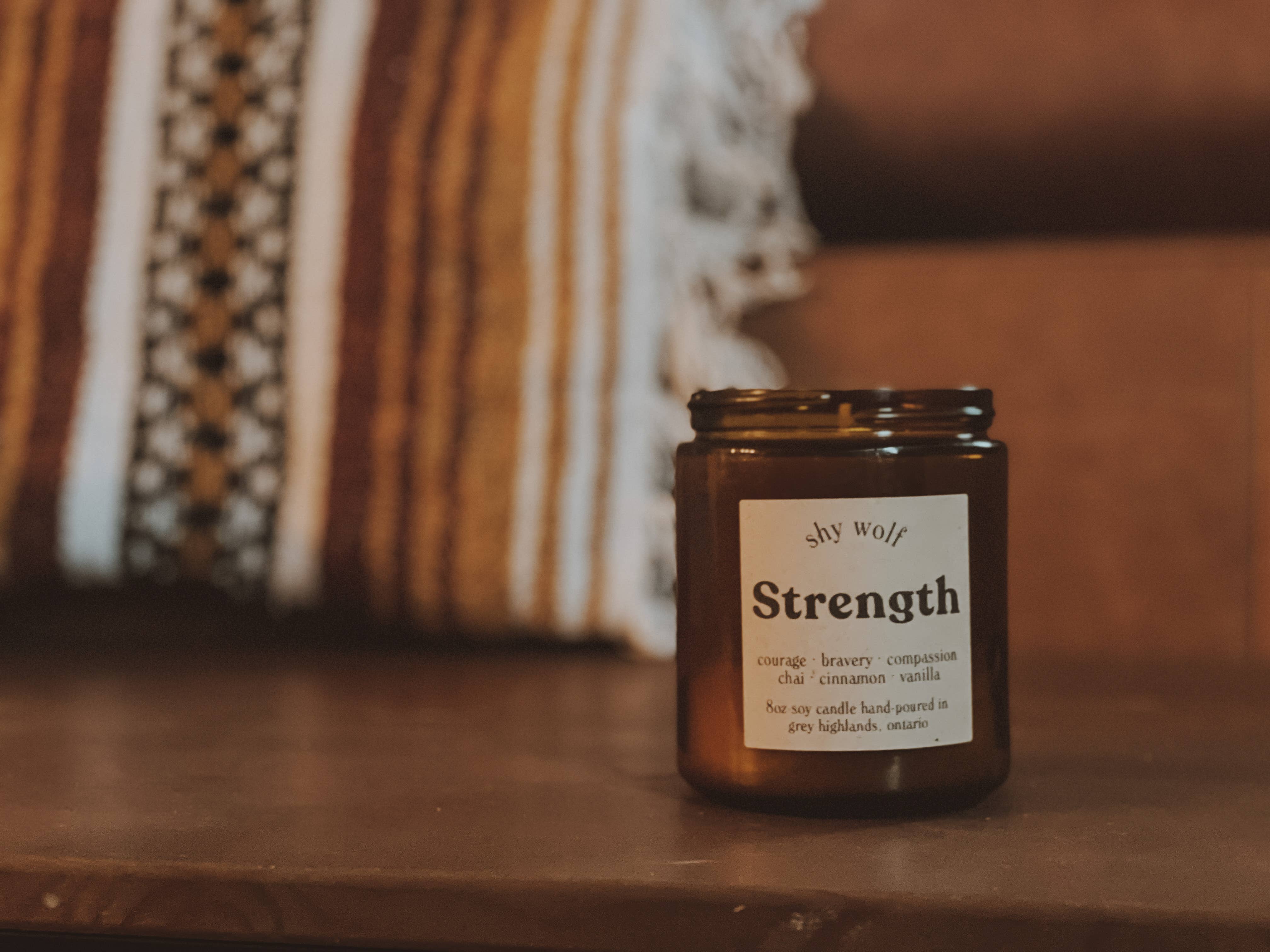 Strength - Shy Wolf Candle